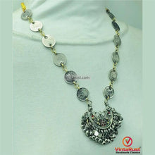 Load image into Gallery viewer, Vintage Beaded Coins Necklace With Dangling Pendant