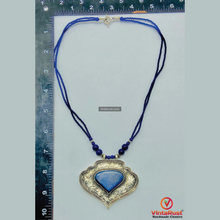 Load image into Gallery viewer, Lapis Lazuli Beaded Chain Pendant Necklace
