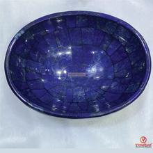 Load image into Gallery viewer, Genuine Lapis Lazuli Bowl: Handmade Gemstone Home Decor Gift