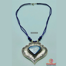 Load image into Gallery viewer, Lapis Lazuli Beaded Chain Pendant Necklace