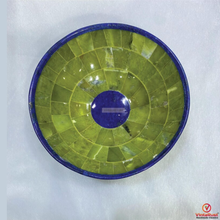 Load image into Gallery viewer, Handcrafted Lapis Lazuli and Green Jade Gemstone Bowl
