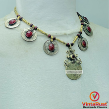 Load image into Gallery viewer, Beaded Chain Coins Pendant Necklace