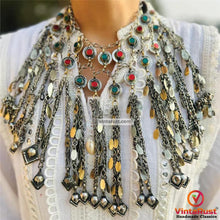 Load image into Gallery viewer, Unique Afghan Kuchi Necklace,Gypsy Multi-Layered Tribal Jewelry