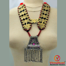 Load image into Gallery viewer, Silver Kuchi Long Bells Pendant Necklace