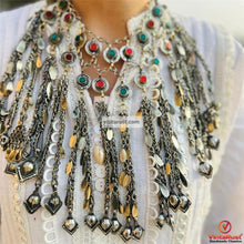 Load image into Gallery viewer, Unique Afghan Kuchi Necklace,Gypsy Multi-Layered Tribal Jewelry