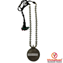 Load image into Gallery viewer, Silver Pendant Necklace With Pearls Beaded Chain