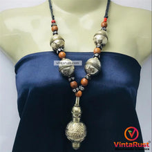 Load image into Gallery viewer, Vintage Beaded Turkman Bells Necklace