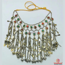 Load image into Gallery viewer, Unique Afghan Kuchi Necklace,Gypsy Multi-Layered Tribal Jewelry
