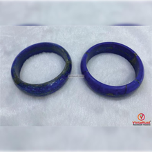 Load image into Gallery viewer, Bold Blue Lapis Lazuli Bangle Bracelet Set