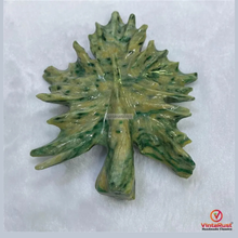 Load image into Gallery viewer, Polished Green Gemstone Leaf