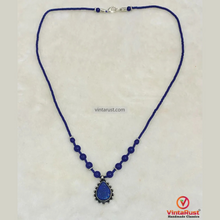 Load image into Gallery viewer, Lapis Lazuli Beaded Pendant Necklace