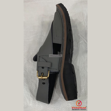 Load image into Gallery viewer, Men's Classic Grey Leather Peshawari Chappal