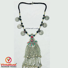 Load image into Gallery viewer, Vintage Beaded Coins Pendant Necklace