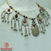 Load image into Gallery viewer, Ethnic Tribal Necklace With Vintage Coins