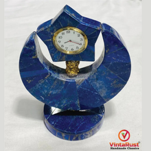 Load image into Gallery viewer, Handmade Stylish Lapis Lazuli Table Clock