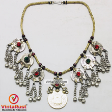 Load image into Gallery viewer, Ethnic Tribal Necklace With Vintage Coins