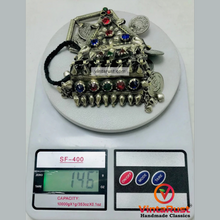 Load image into Gallery viewer, Silver Vintage Long Pendant Necklace with Coins