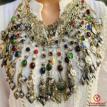Load image into Gallery viewer, Bohemian Multicolor Kuchi Necklace with Dangling Charms