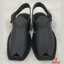 Load image into Gallery viewer, Handmade Premium Black Leather Peshawari Sandals
