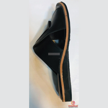 Load image into Gallery viewer, Men’s Black Leather Handmade Peshawari Chappal
