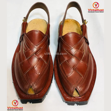 Load image into Gallery viewer, Genuine Leather Sandals Peshawari Chappal