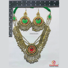 Load image into Gallery viewer, Handmade Afghan Necklace and Earrings