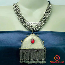 Load image into Gallery viewer, Vintage Handmade Silver Pendant Necklace