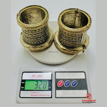 Load image into Gallery viewer, Afghan Golden Massive Handcuff Hinged Bracelet
