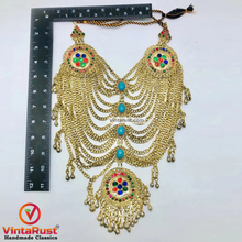 Load image into Gallery viewer, Ethnic Golden Maasive Multilayers Bib Necklace