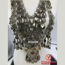 Load image into Gallery viewer, Vintage Tribal Necklace Embellished with Fish Motifs