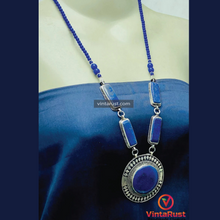 Load image into Gallery viewer, Blue Lapis Lazuli Pendant Necklace