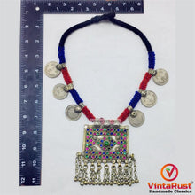 Load image into Gallery viewer, Antique Red and Blue Beaded Necklace