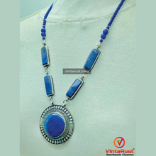 Load image into Gallery viewer, Blue Lapis Lazuli Pendant Necklace