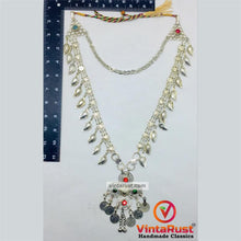 Load image into Gallery viewer, Long Two Layers Silver Pendant Necklace