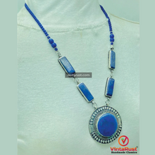 Load image into Gallery viewer, Blue Lapis Lazuli Pendant Necklace