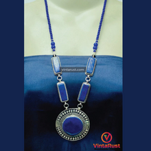 Load image into Gallery viewer, Blue Lapis Lazuli Pendant Necklace