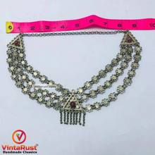 Load image into Gallery viewer, Afghan Multilayer Bib Kuchi Necklace