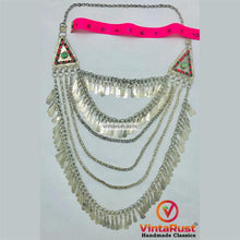 Load image into Gallery viewer, Oversized Silver Kuchi Multilayers Bib Necklace