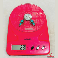 Load image into Gallery viewer, Handmade Turquoise Nepalese Dangle Earrings