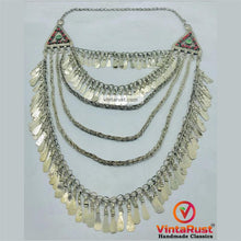 Load image into Gallery viewer, Oversized Silver Kuchi Multilayers Bib Necklace