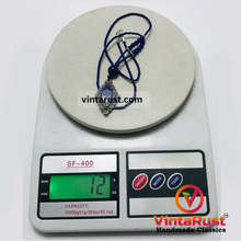 Load image into Gallery viewer, Handcrafted Lapis Lazuli Diamond Pendant Necklace