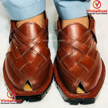 Load image into Gallery viewer, Genuine Leather Sandals Peshawari Chappal