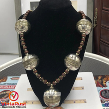 Load image into Gallery viewer, Vintage Turkmeni Bells Necklace with Wooden Beads