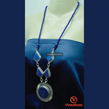 Load image into Gallery viewer, Long Chain Lapis Lazuli Pendant Necklace