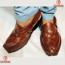 Load image into Gallery viewer, Genuine Leather Sandals Peshawari Chappal
