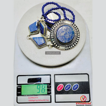 Load image into Gallery viewer, Long Chain Lapis Lazuli Pendant Necklace