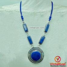 Load image into Gallery viewer, Unique Lapis Lazuli Gemstone Pendant Necklace