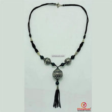 Load image into Gallery viewer, Artisan Black Boho Pendant Necklace