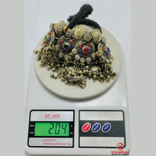 Load image into Gallery viewer, Boho Statement Choker Necklace: Multicolor Afghan Tribal Design