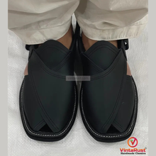 Load image into Gallery viewer, Luxury Genuine Leather Peshawari Sandals: Handmade Ethnic Shoes for Men